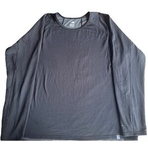 North Face Men's XXL LS Shirt Black Cotton